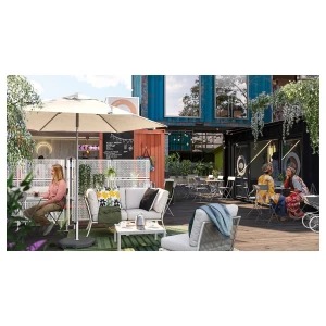 Второе фото. Садовый уголок - IKEA SEGERÖN, 76х69х76 см, белый/бежевый, СЕГЕРОН ИКЕА