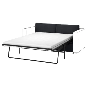 2-местный диван - IKEA VIMLE, 98x160см, черный, ВИМЛЕ ИКЕА
