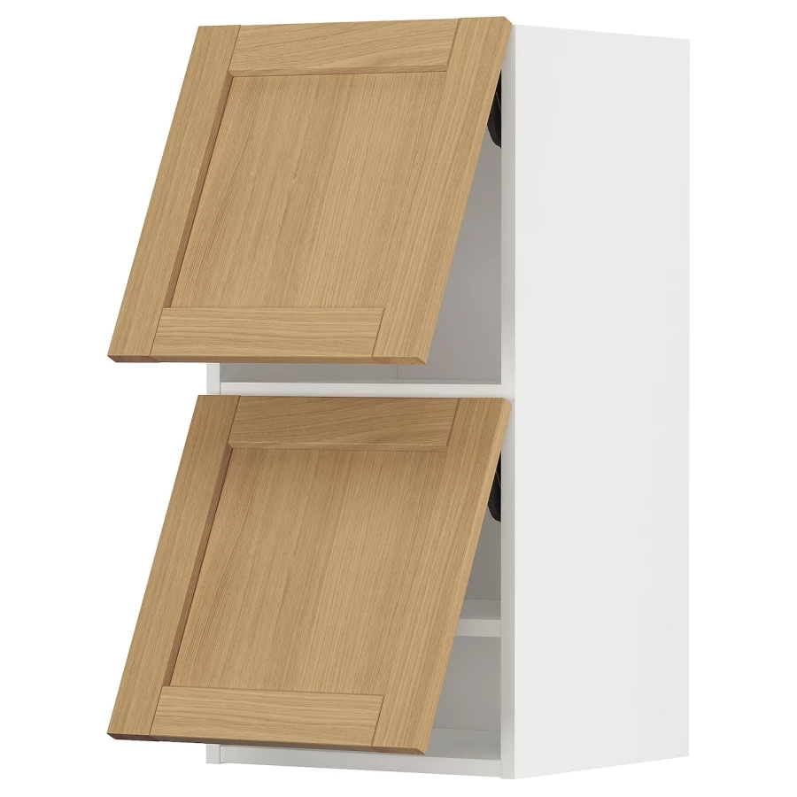 Навесной шкаф - METOD IKEA/ МЕТОД ИКЕА, 80х40 см, белый/под беленый дуб (изображение №1)