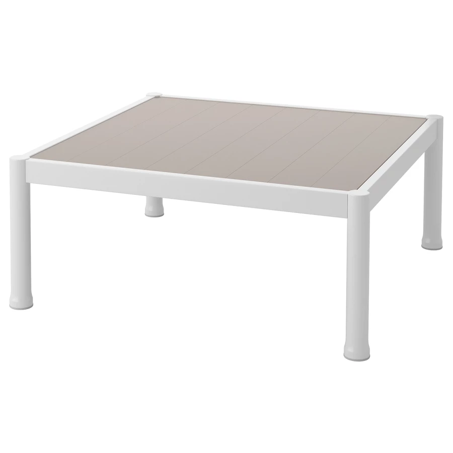 Журнальный столик, садовый - IKEA SEGERÖN/SEGERON, белый/бежевый, 73x73х30см, СЕГЕРОН ИКЕА (изображение №1)