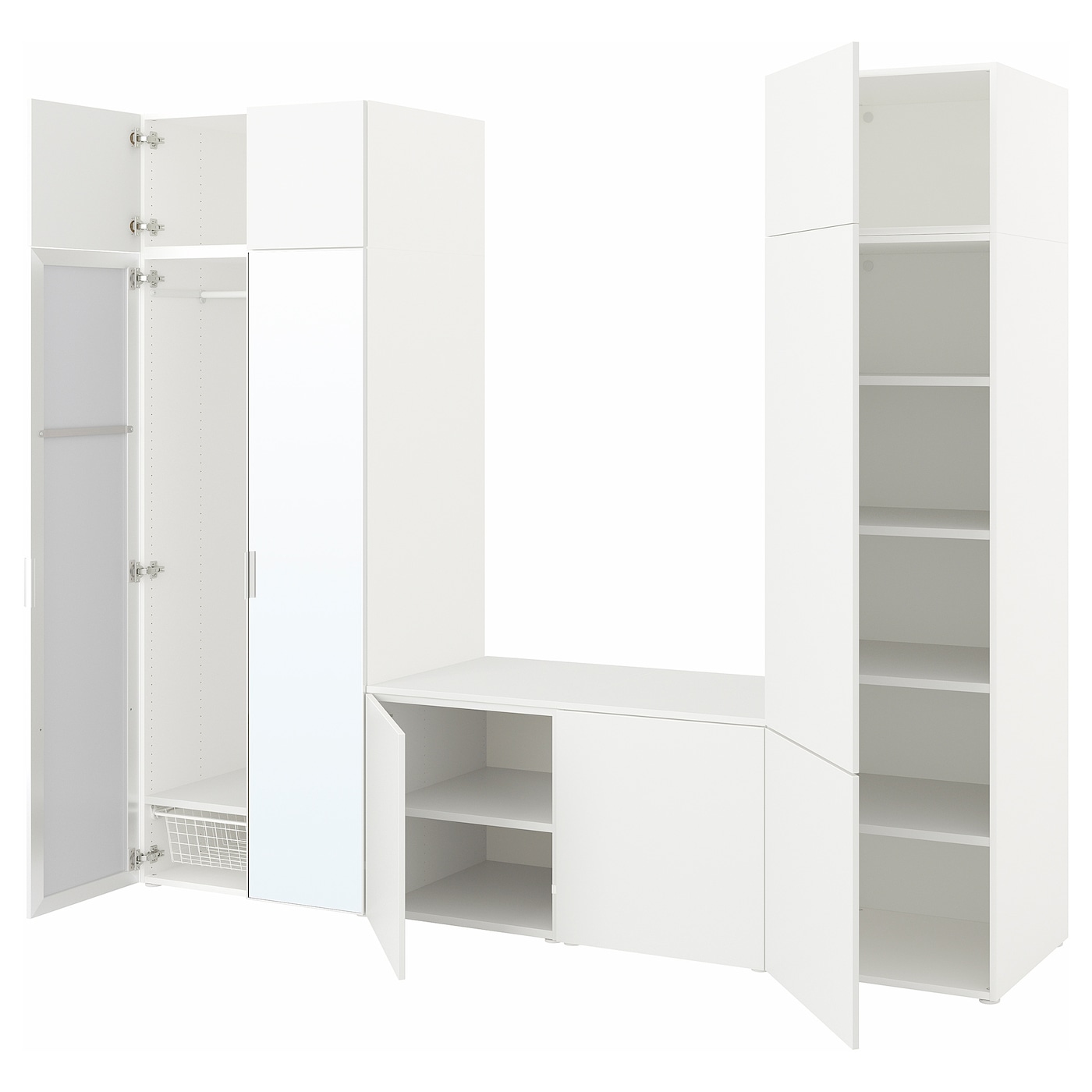 Платяной шкаф - PLATSA/STRAUMEN /IKEA/ ПЛАТСА/СТРАУМЕН/ИКЕА,260x42x221 см, белый