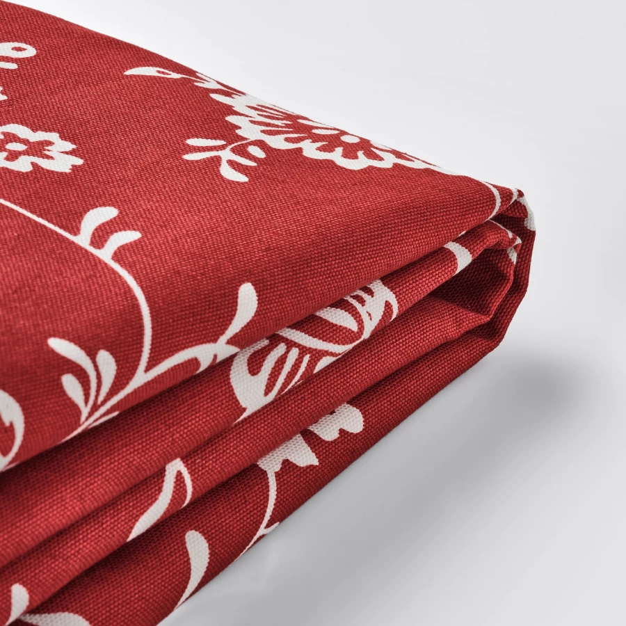 Чехол для пуфа с местом для хранения - IKEA EKTORP/ЭКТОРП ИКЕА , красный/белый, (изображение №2)