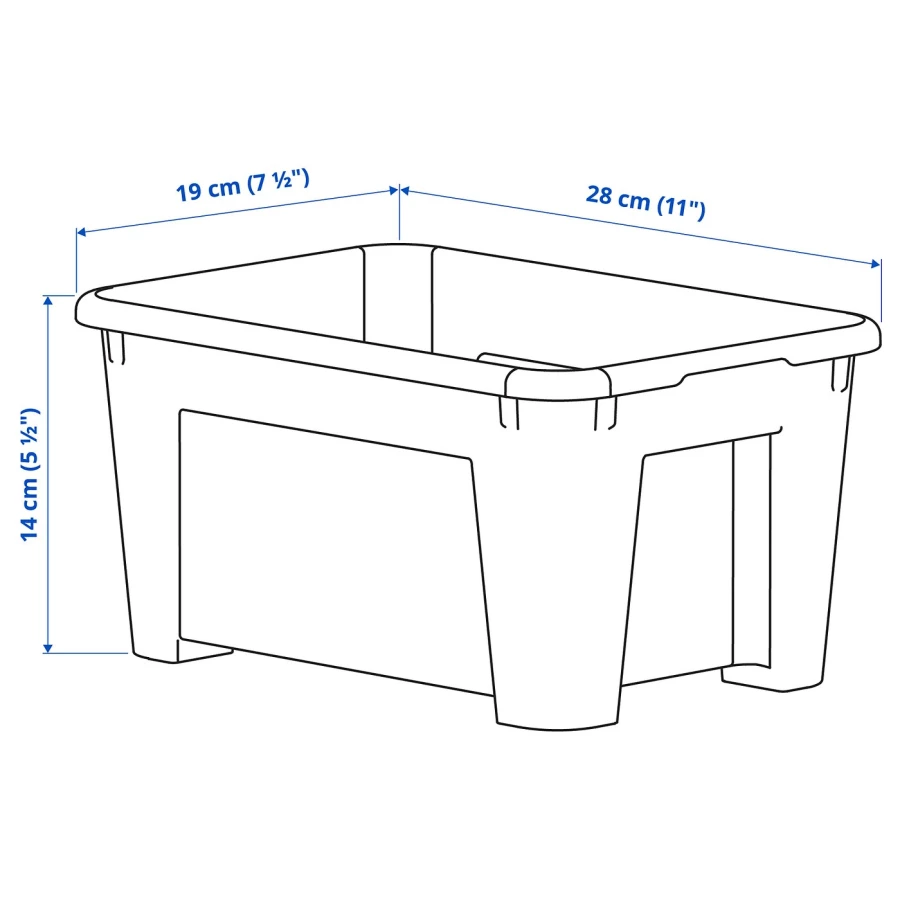 Коробка - SAMLA IKEA/САМЛА ИКЕА, 28х14 см, прозрачный (изображение №6)