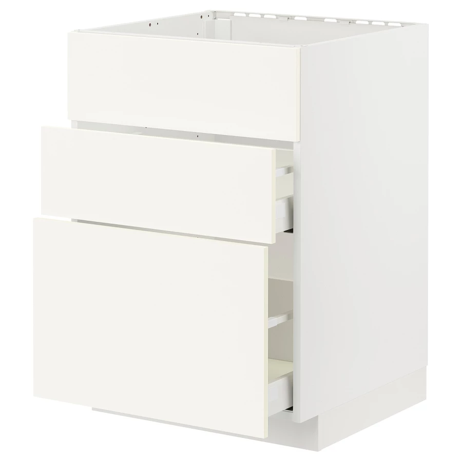 Напольный кухонный шкаф  - IKEA METOD MAXIMERA, 88x61,6x60см, белый, МЕТОД МАКСИМЕРА ИКЕА (изображение №1)
