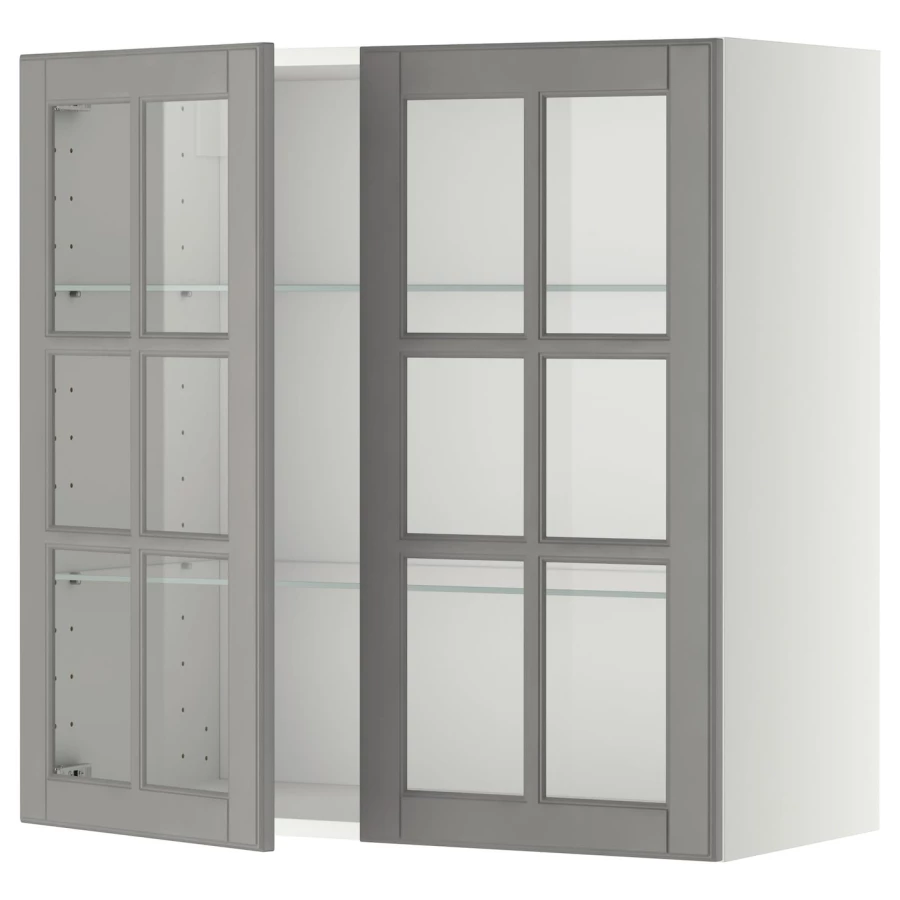 Шкаф - METOD IKEA/ МЕТОД ИКЕА, 80х80 см, белый/серый (изображение №1)