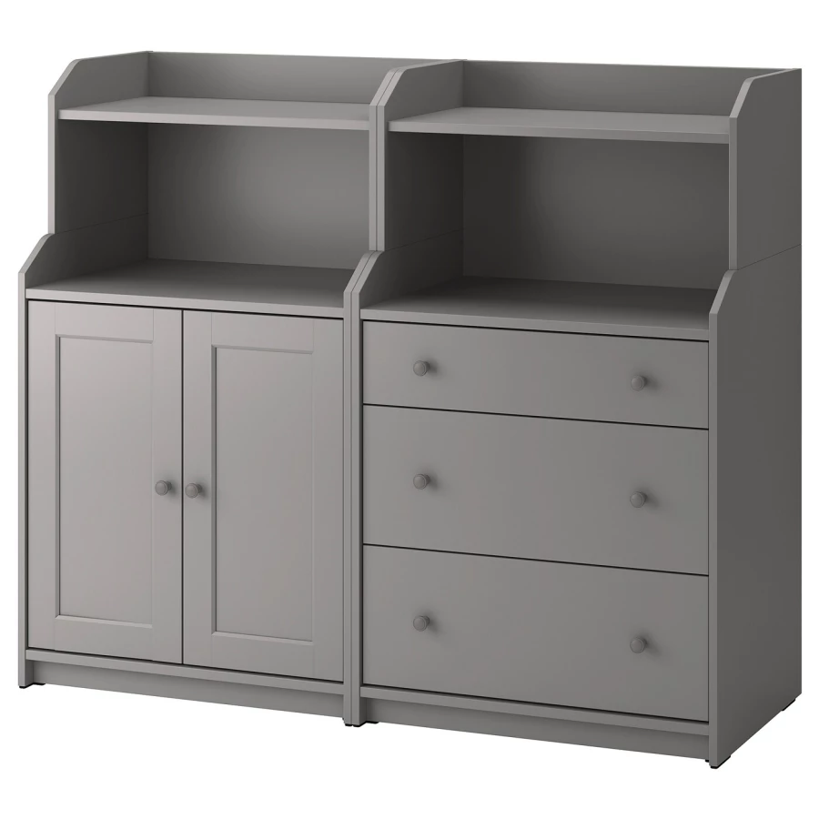 Шкаф - HAUGA IKEA/ХАУГА ИКЕА, 46х139х116 см, серый (изображение №1)