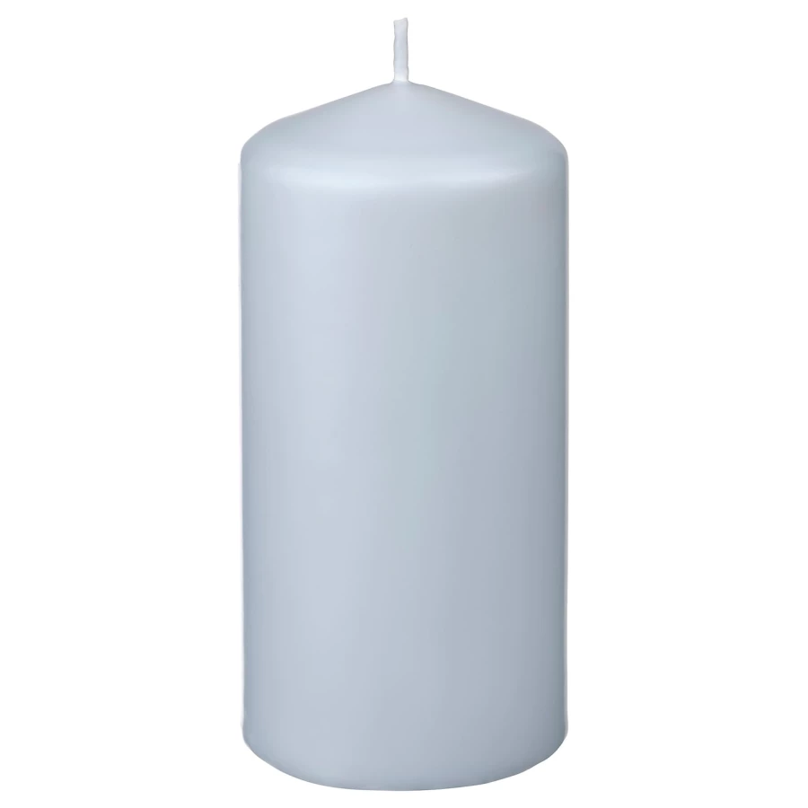 Свеча формовая без запаха - IKEA DAGLIGEN/ДАГЛИГЕН ИКЕА, 14х6,8 см, светло-серый (изображение №1)