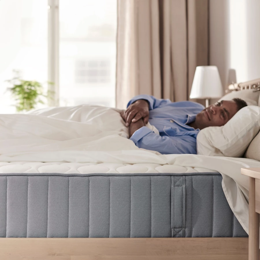 Матрас для односпальной кровати - VÅGSTRANDA IKEA/ ВОГСТРАНДА ИКЕА, 180х200 см, белый (изображение №10)