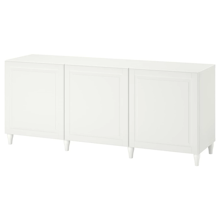Комбинация для хранения - IKEA BESTÅ/BESTA/БЕСТА/БЕСТО ИКЕА, 180x42x74 см, белый, (изображение №1)