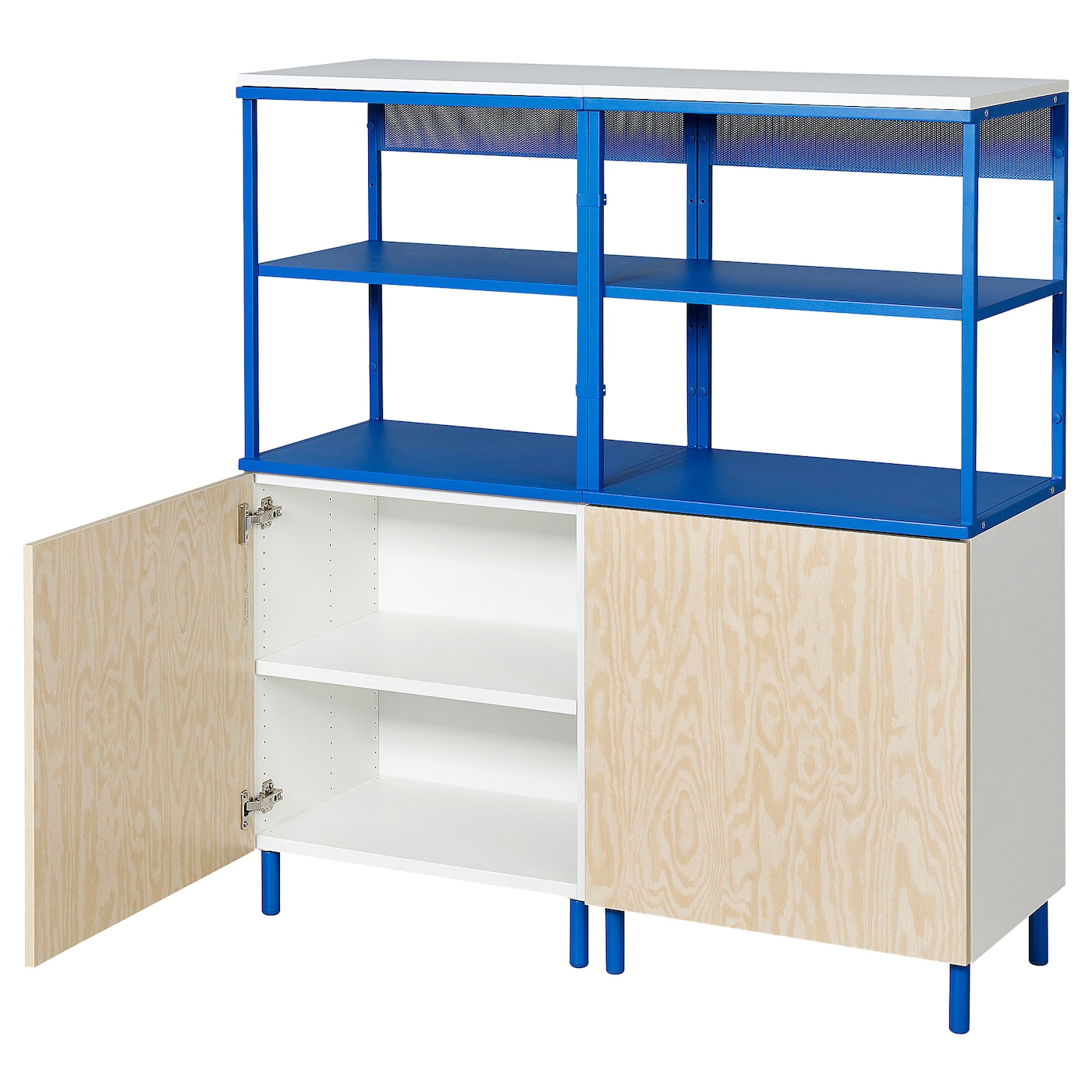 Стеллаж - IKEA PLATSA, 120х42х133 см, белый/синий, ПЛАТСА ИКЕА