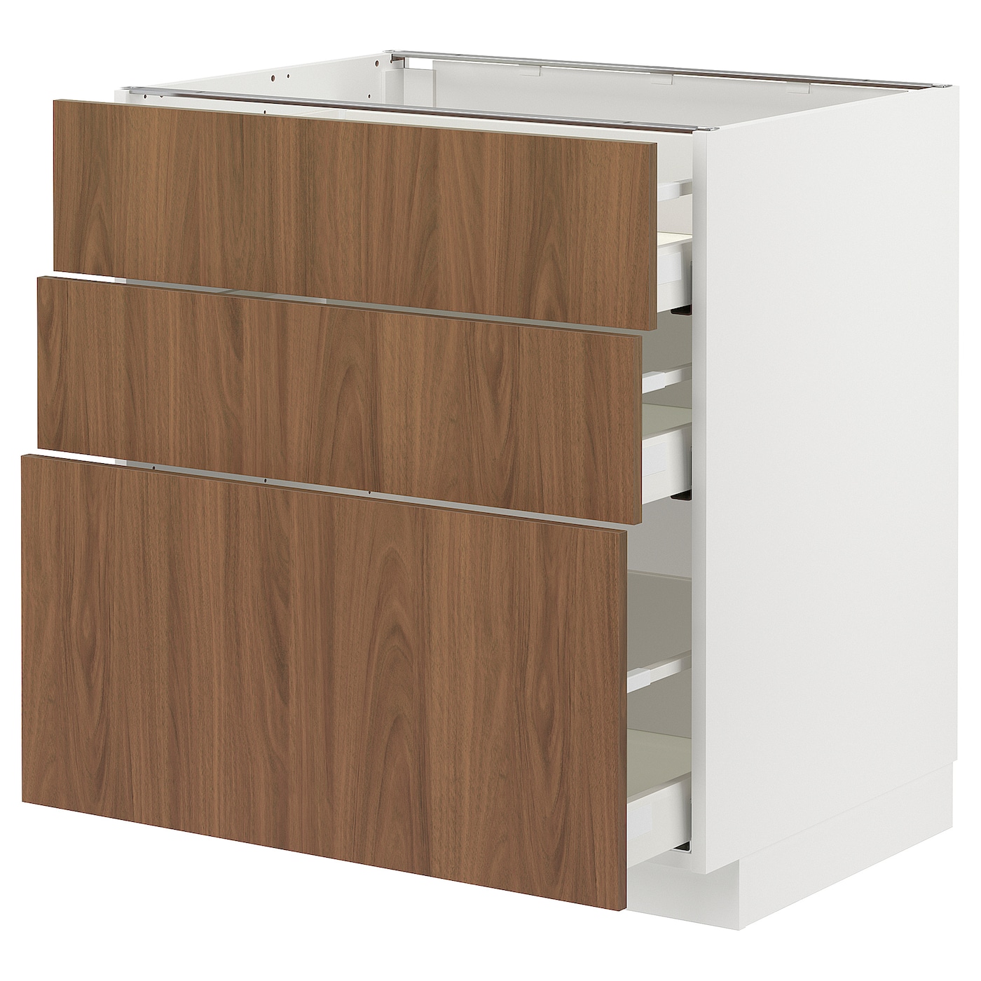 Напольный шкаф - METOD / MAXIMERA IKEA/ МЕТОД/ МАКСИМЕРА ИКЕА,  60х80 см, белый/коричневый