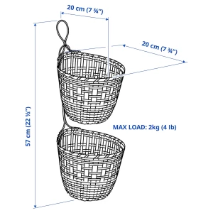 Второе фото. Корзина - TOLKNING IKEA/ ТОЛКНИНГ ИКЕА, 57х20 см, бежевый