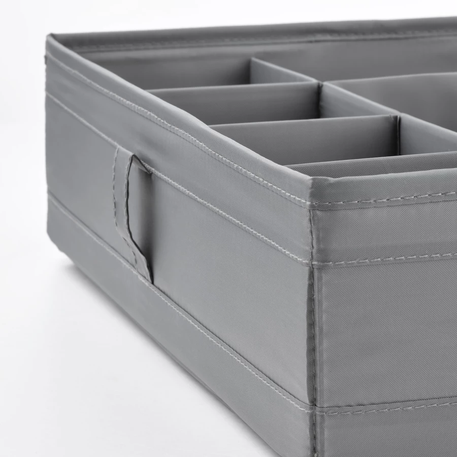 Коробка с отделениями - SKUBB IKEA/ СКУББ ИКЕА. 44х34х11 см, серый (изображение №6)