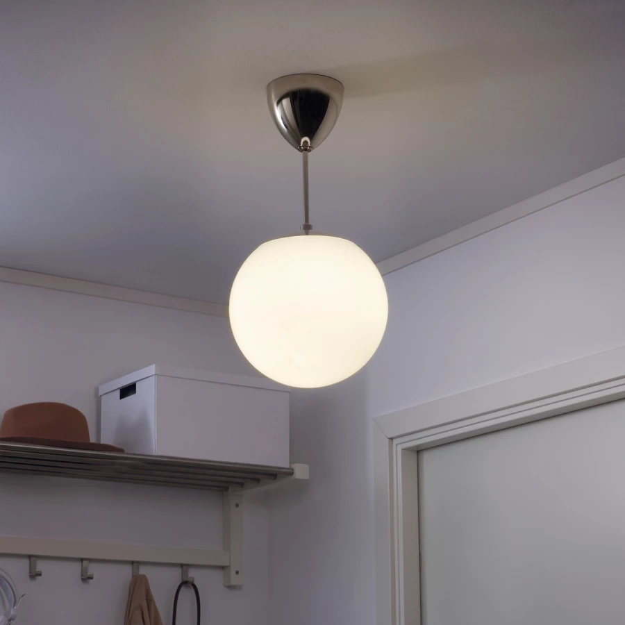 Подвесной светильник - HÖLJES /HОLJES IKEA/ ХОЛДЖЕС ИКЕА, 25 см, белый (изображение №3)