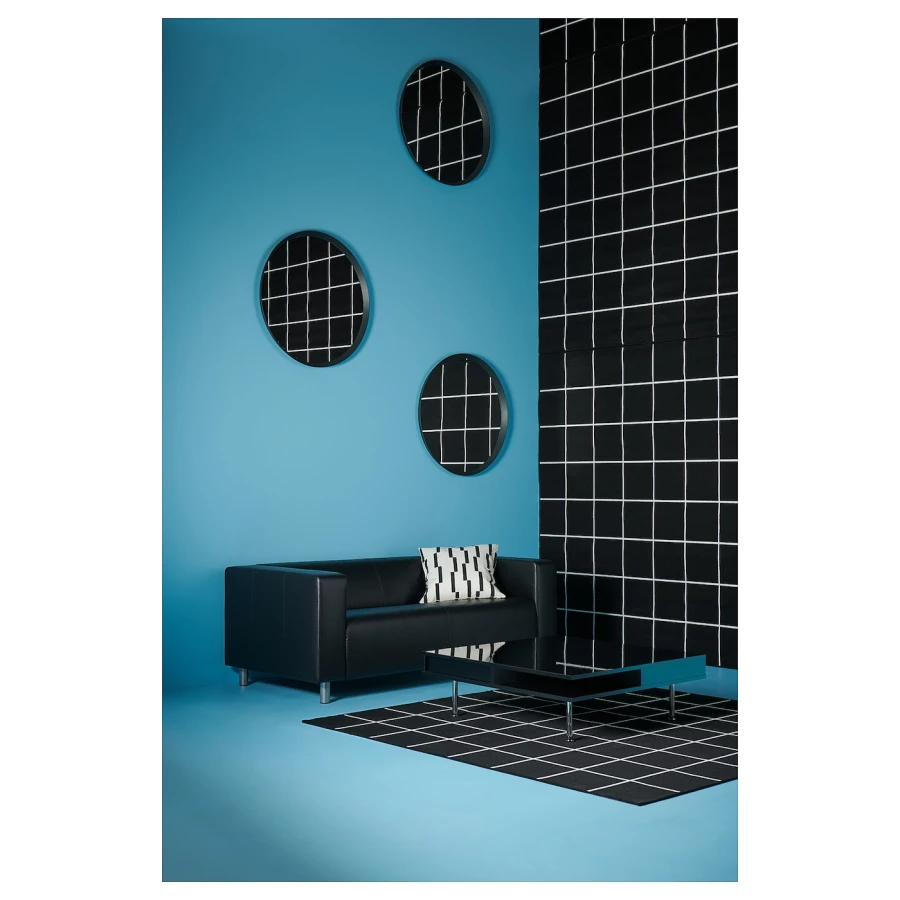 Коврик - IKEA SVALLERUP/СВАЛЛЕРУП ИКЕА, 200х200 см, черный (изображение №12)