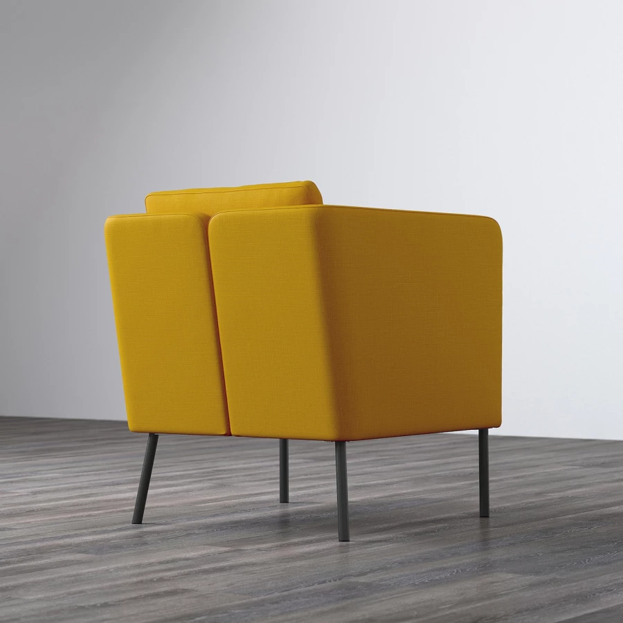 Кресло - IKEA EKERÖ/EKERO,  70Х73Х75 см, желтый, ЭКЕРЁ ИКЕА (изображение №3)