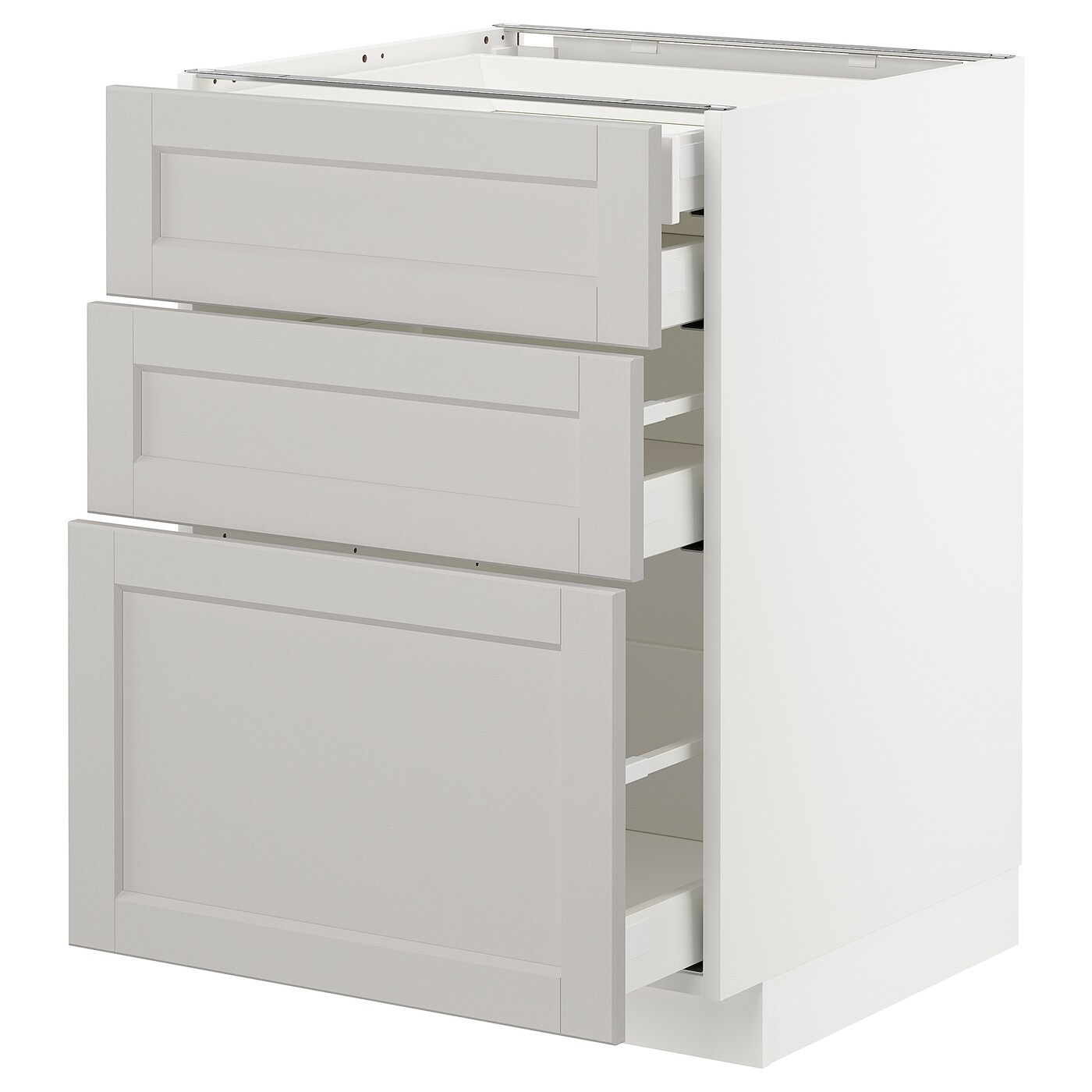Напольный шкаф  - IKEA METOD MAXIMERA, 88x61,9x60см, белый/светло-серый, МЕТОД МАКСИМЕРА ИКЕА