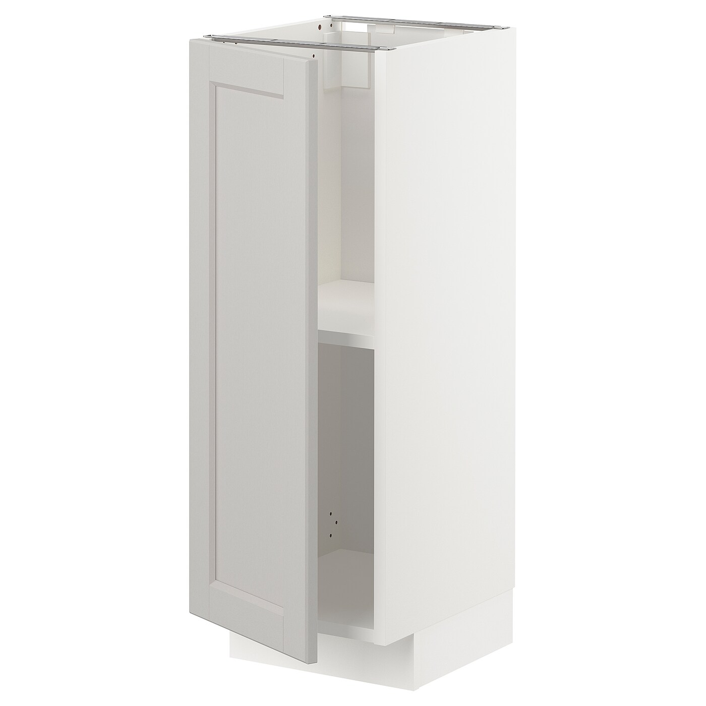 Напольный шкаф - IKEA METOD, 88x39x30см, белый/светло-серый, МЕТОД ИКЕА