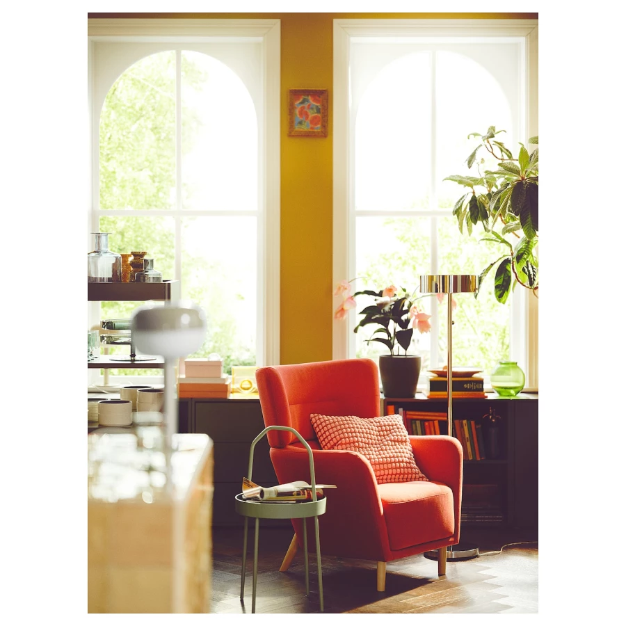 Кресло - IKEA OSKARSHAMN, 82х96х101 см, красный, ОСКАРСХАМН ИКЕА (изображение №2)
