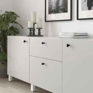 Второе фото. Ручка-кнопка - IKEA ENERYDA, 3.5 см, черный, ЭНЕРИДА ИКЕА