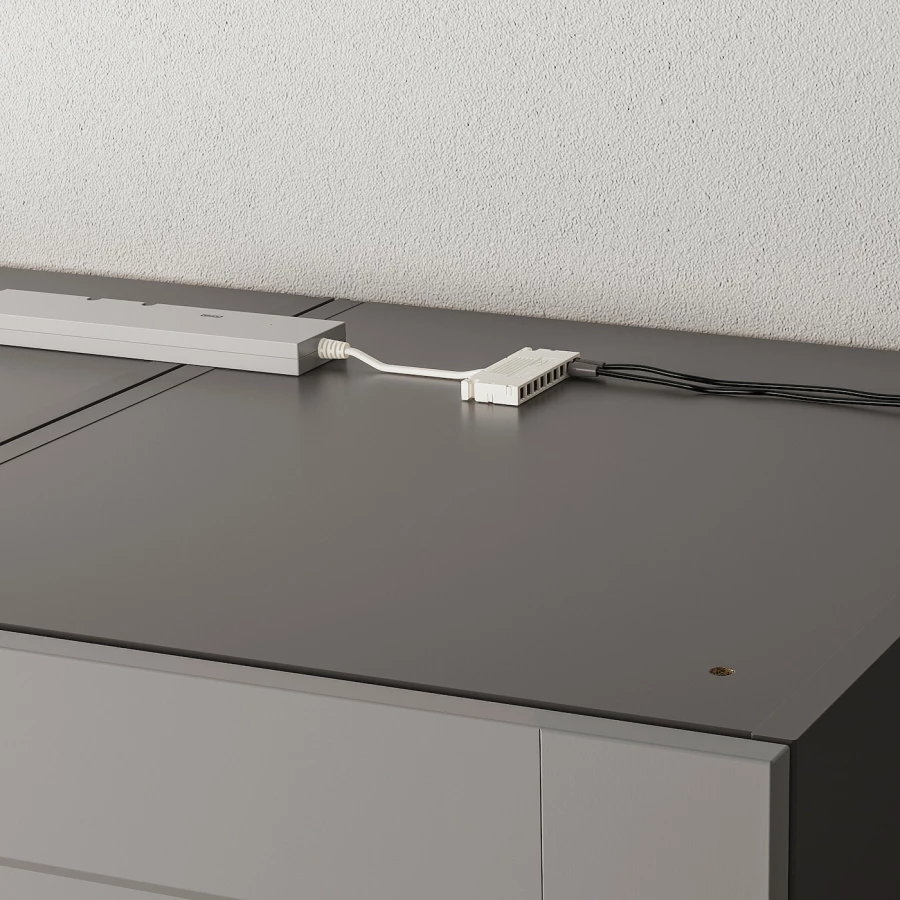 Светодиодное освещение шкафа с датчиком - IKEA ÖVERSIDAN/OVERSIDAN/ОВЕРСИДАН ИКЕА, 46 см, черный (изображение №8)