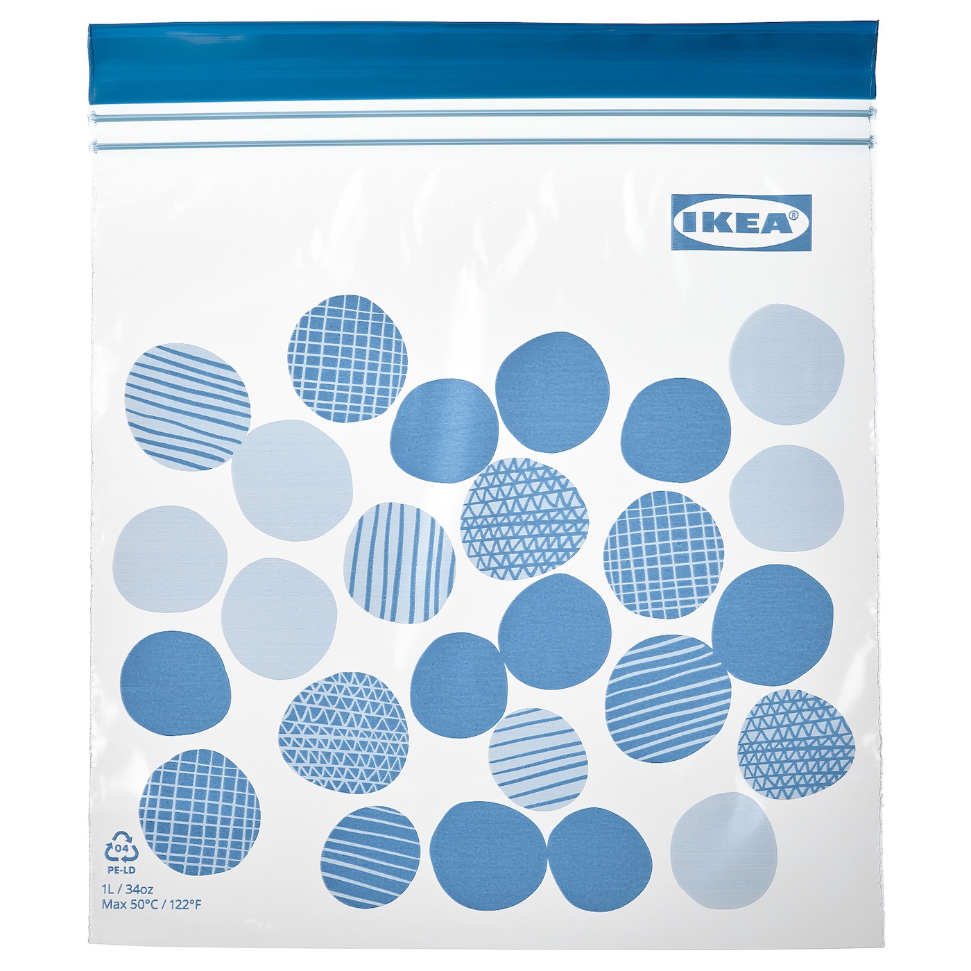 Пакет для продуктов, 25 шт. - IKEA ISTAD, 1 л, синий/голубой, ИСТАД ИКЕА