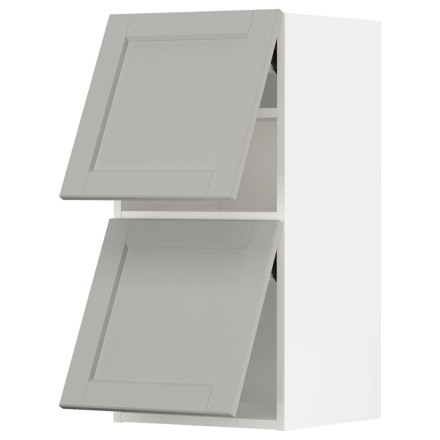 Навесной шкаф - METOD IKEA/ МЕТОД ИКЕА, 80х40 см, белый/серый (изображение №1)