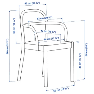 Второе фото. Стол и 4 стула с подлокотниками-IKEA STOCKHOLM 2025 / SKANSNÄS/СТОКГОЛЬМ 2025/СКАНСНАС ИКЕА,115 cm,коричневый