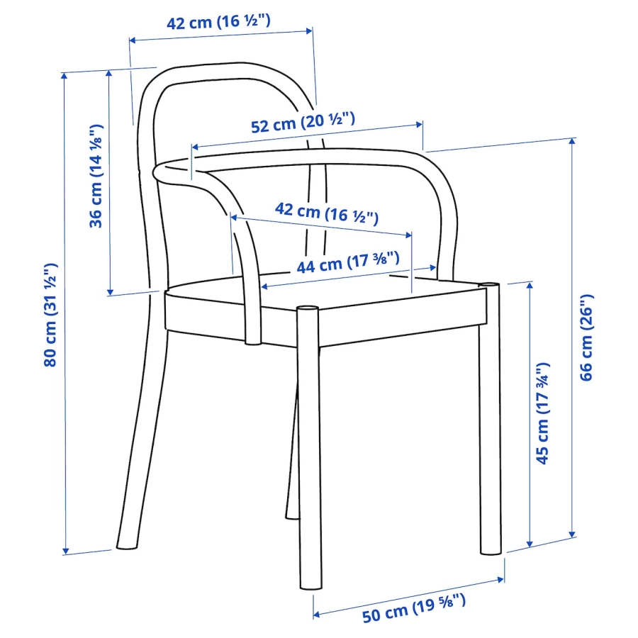 Стол и 4 стула с подлокотниками-IKEA  STOCKHOLM 2025 / SKANSNÄS/СТОКГОЛЬМ 2025/СКАНСНАС ИКЕА,115 cm,коричневый (изображение №9)