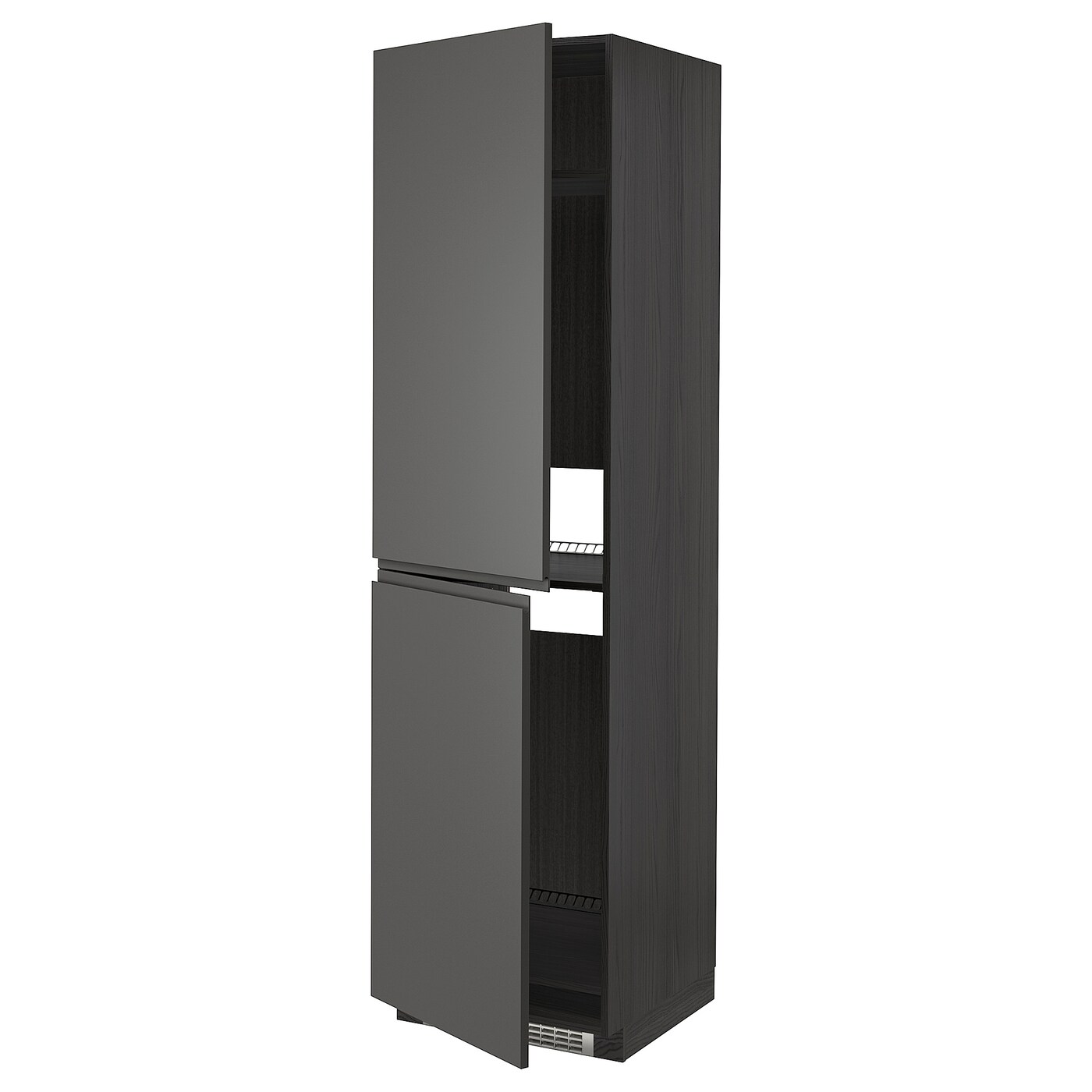 Шкаф для встроенной техники - IKEA METOD, 228x62x60см, темно-серый, МЕТОД  ИКЕА