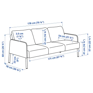 GLOSTAD 3-х местный диван ИКЕА