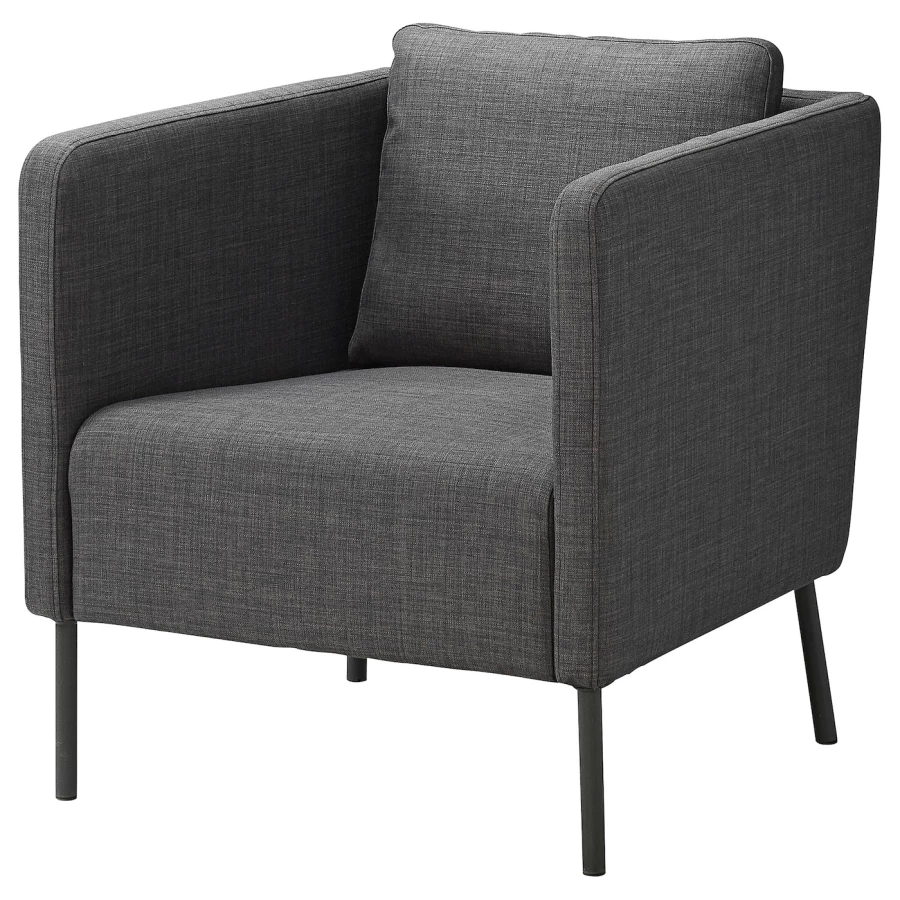 Кресло - IKEA EKERÖ/EKERO, 70х73х75 см, серый/черный, ЭКЕРЁ ИКЕА (изображение №1)