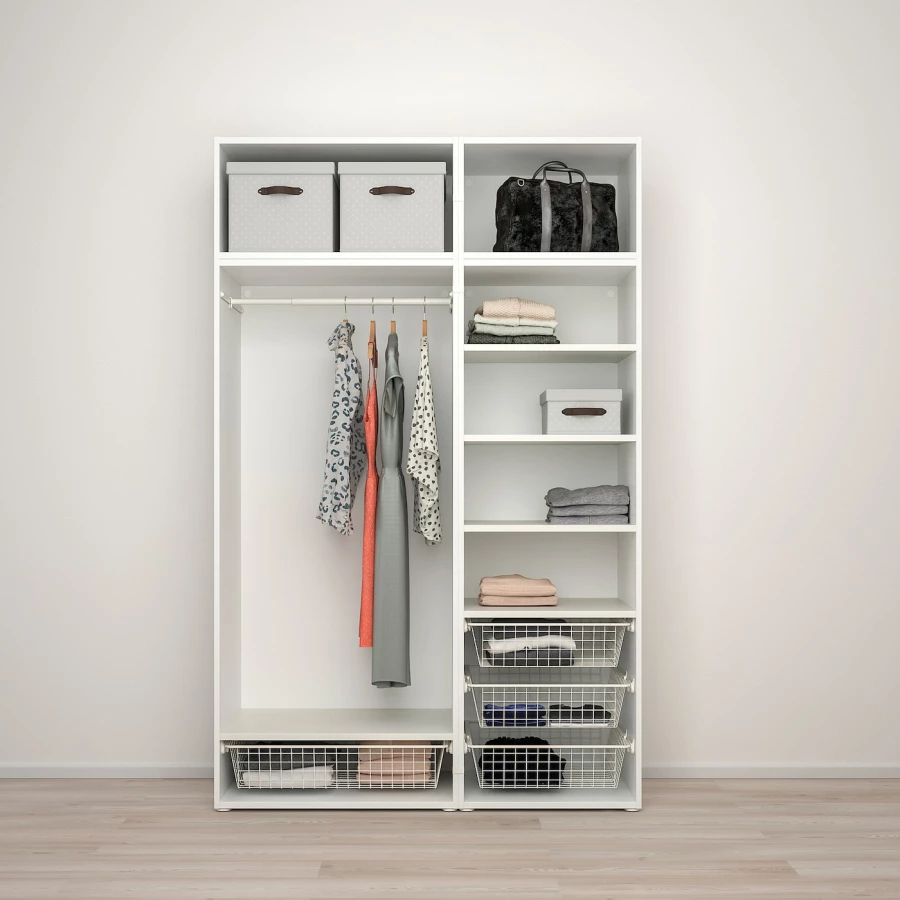 Шкаф 6-дверный - IKEA PLATSA/ПЛАТСА ИКЕА, 57х140х221 см, белый (изображение №3)