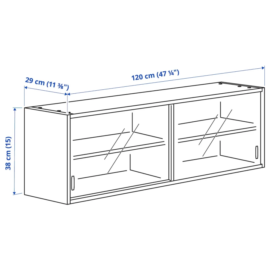 Кухонный навесной шкаф - IKEA KNOXHULT/КНОКСХУЛЬТ ИКЕА,  белый (изображение №3)