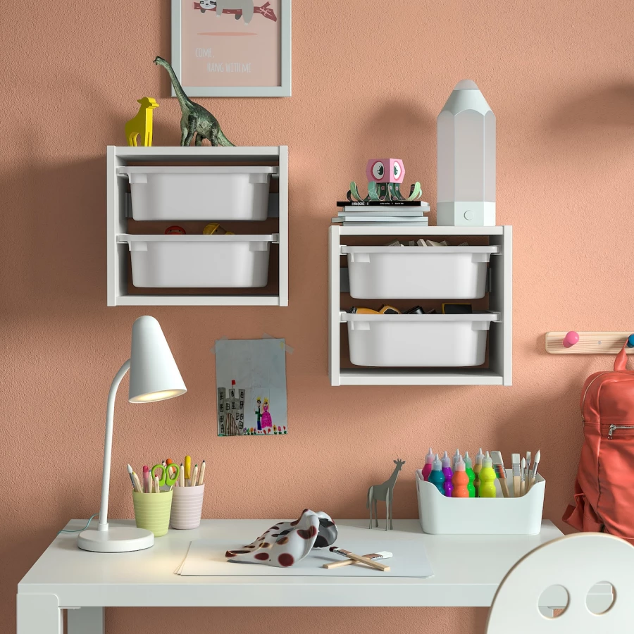 Стеллаж детский - IKEA TROFAST, 34x21x30 см, белый, ИКЕА (изображение №2)