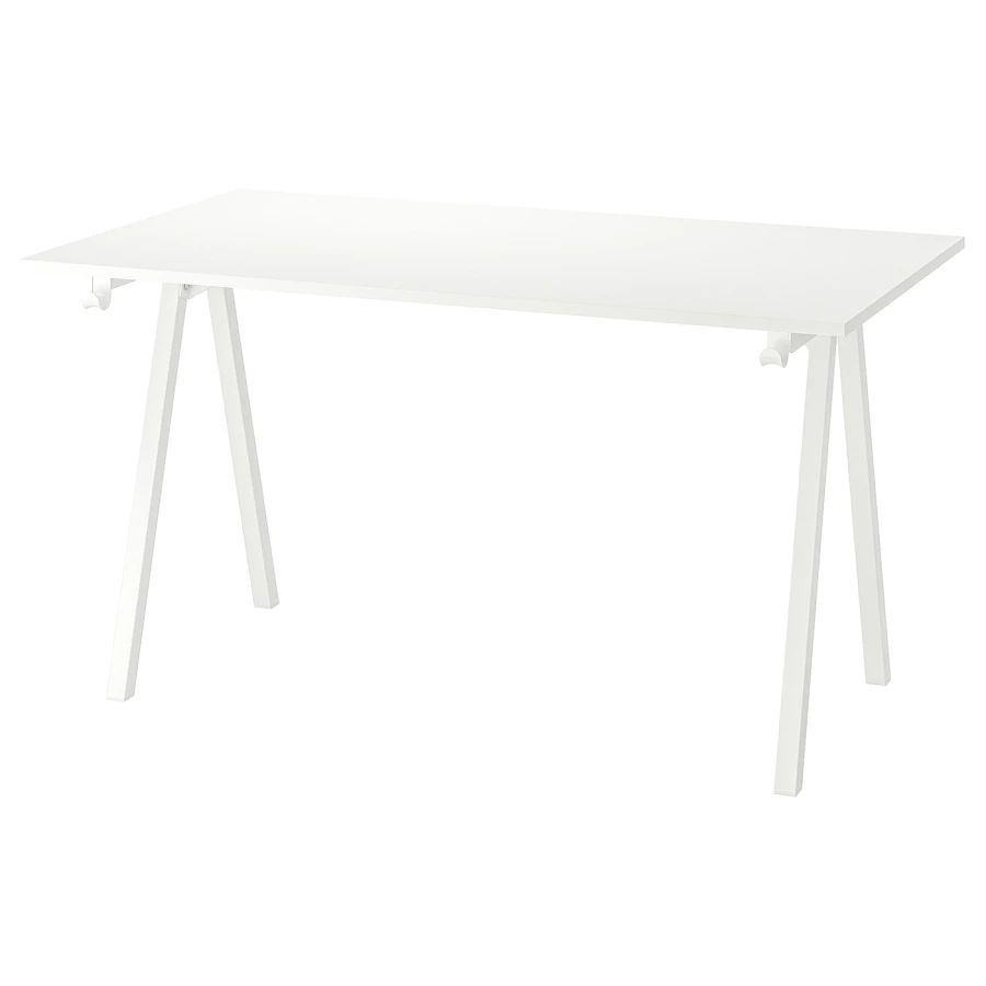 Письменный стол - IKEA TROTTEN, 140х80 см, белый, ТРОТТЕН ИКЕА (изображение №1)