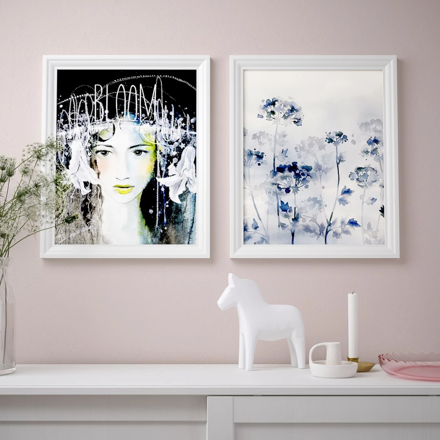 Постер, 2 шт. - IKEA BILD, 40х50 см, «Полуночный цветок», БИЛЬД ИКЕА (изображение №2)