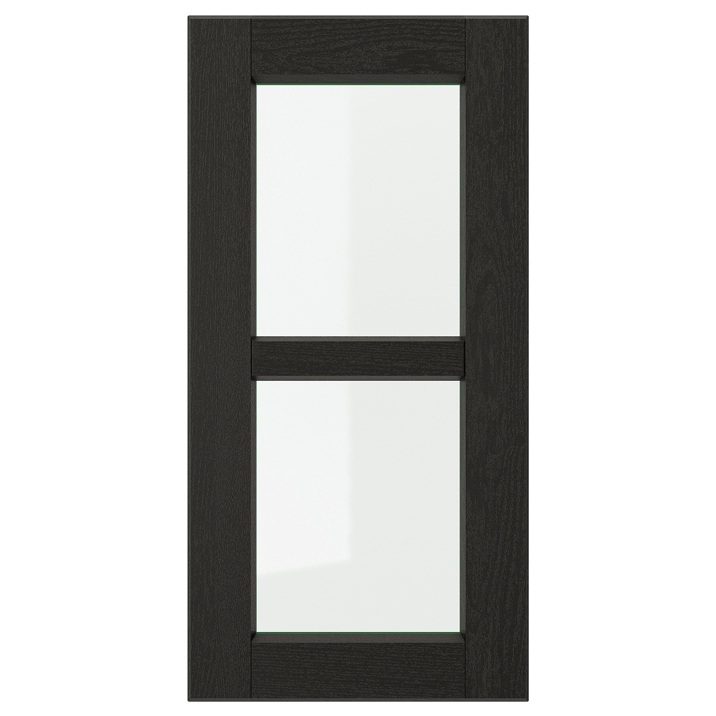 Дверца со стеклом - IKEA LERHYTTAN, 60х30 см, черный, ЛЕРХЮТТАН ИКЕА