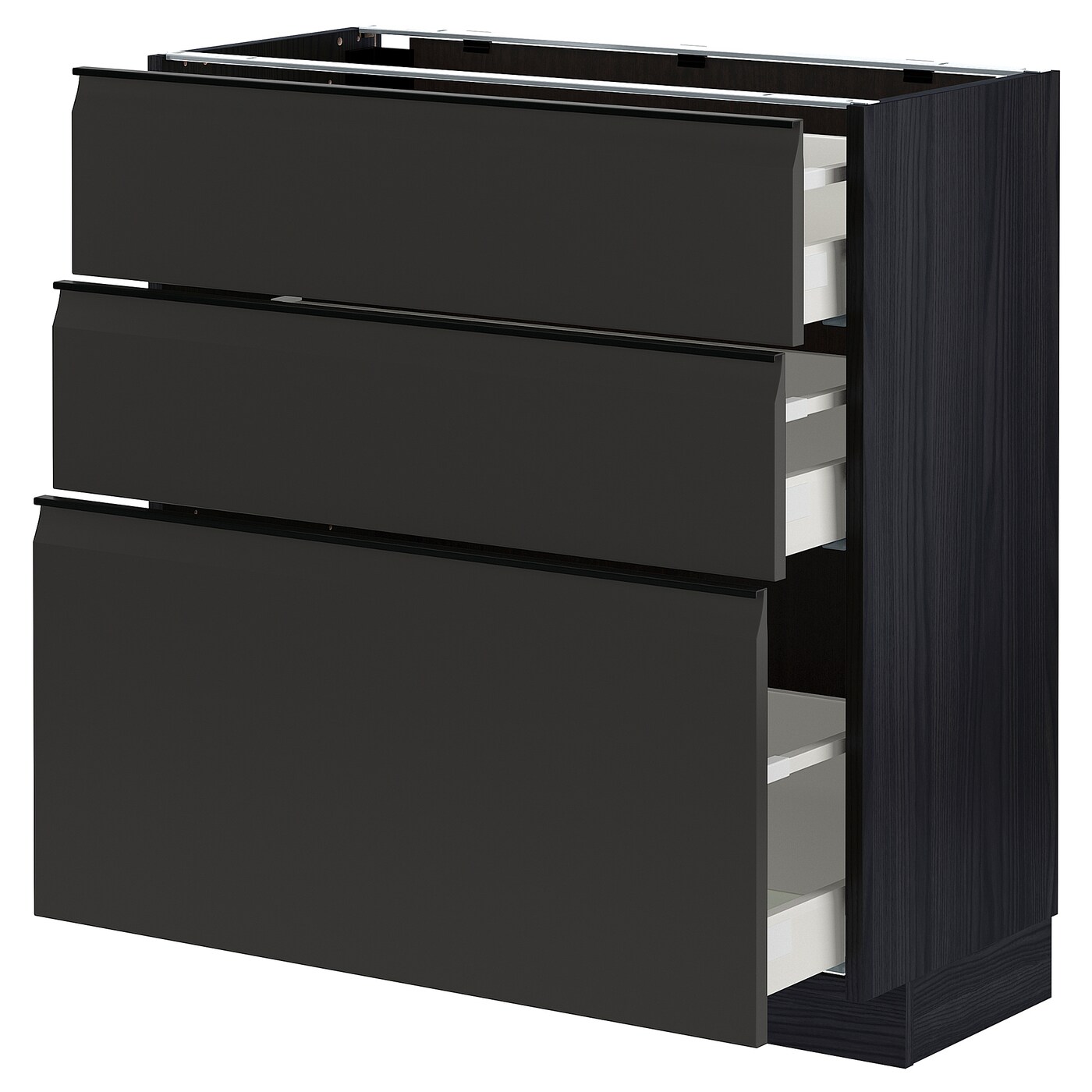 Напольный шкаф - IKEA METOD MAXIMERA, 88x39x80см, черный, МЕТОД МАКСИМЕРА ИКЕА