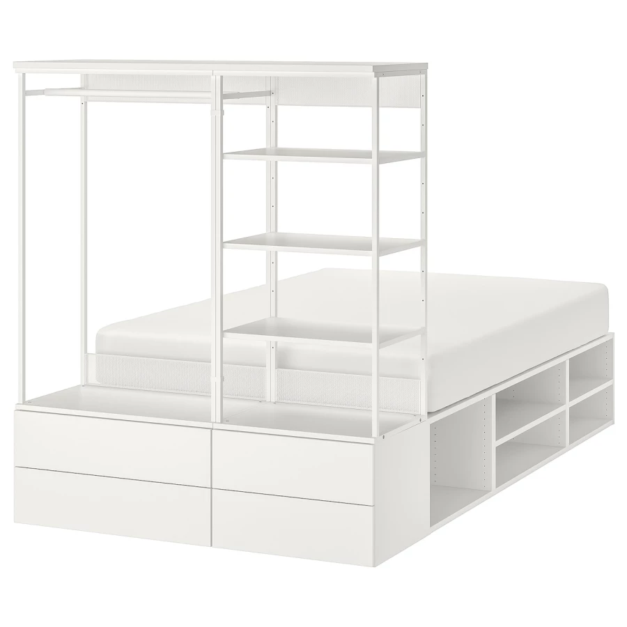 Комплект мебели д/спальни  - IKEA PLATSA, 43x244x140см, белый, ПЛАТСА ИКЕА (изображение №1)