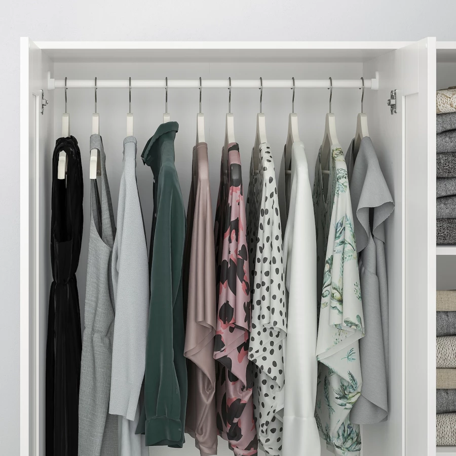 Шкаф платяной 3-дверный - IKEA BRIMNES/БРИМНЭС/БРИМНЕС ИКЕА, 117х190 см, белый, (изображение №5)