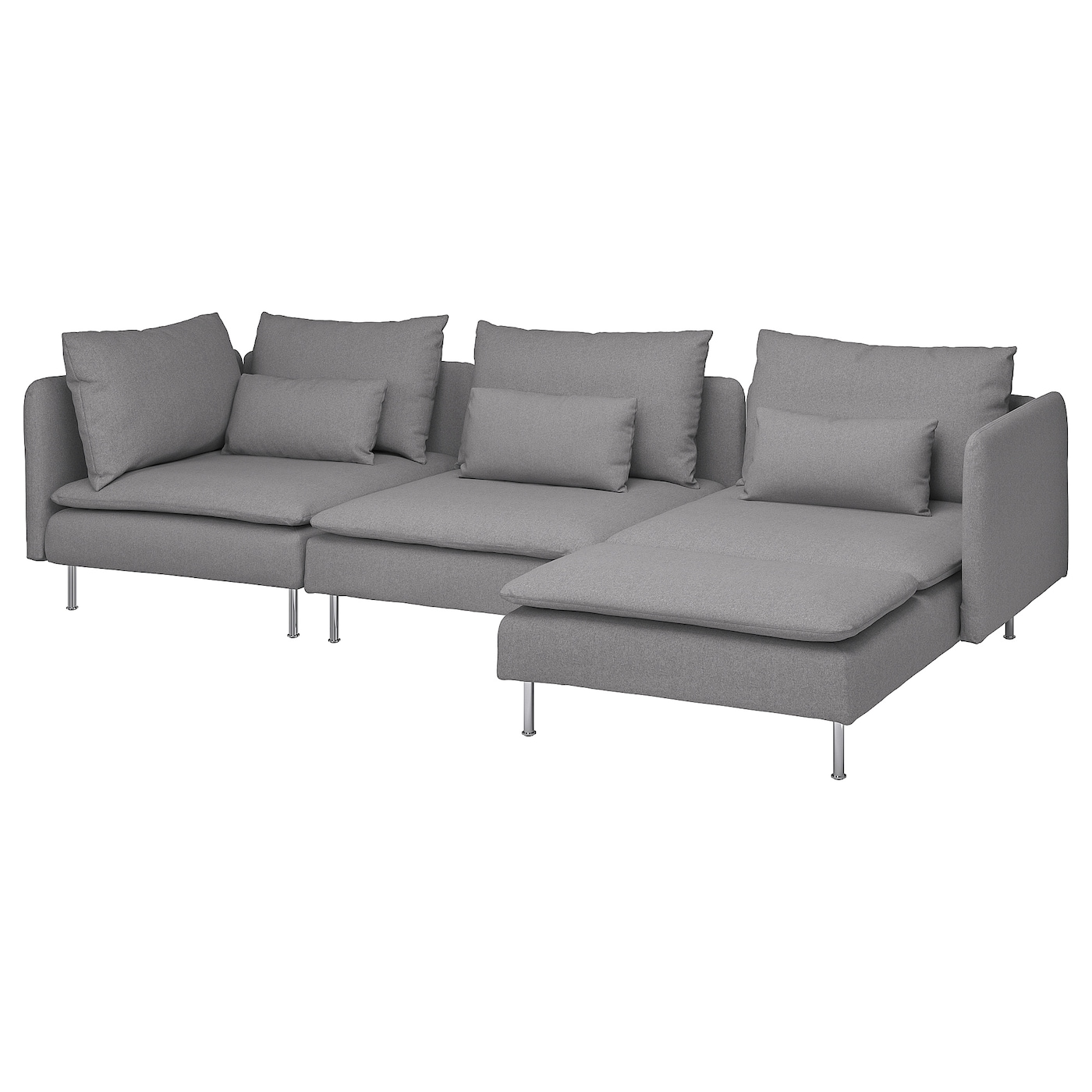 3-местный диван - IKEA SÖDERHAMN/SODERHAMN, 99x291см,серый, СЕДЕРХАМН ИКЕА