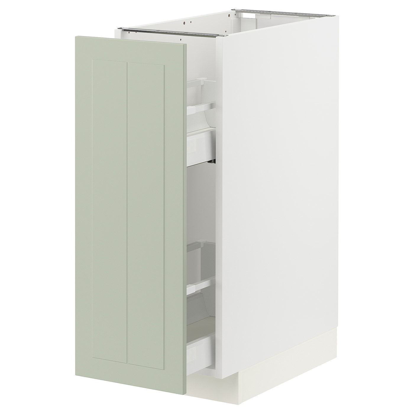 Напольный шкаф - IKEA METOD MAXIMERA, 88x62x30см, белый/светло-зеленый, МЕТОД МАКСИМЕРА ИКЕА