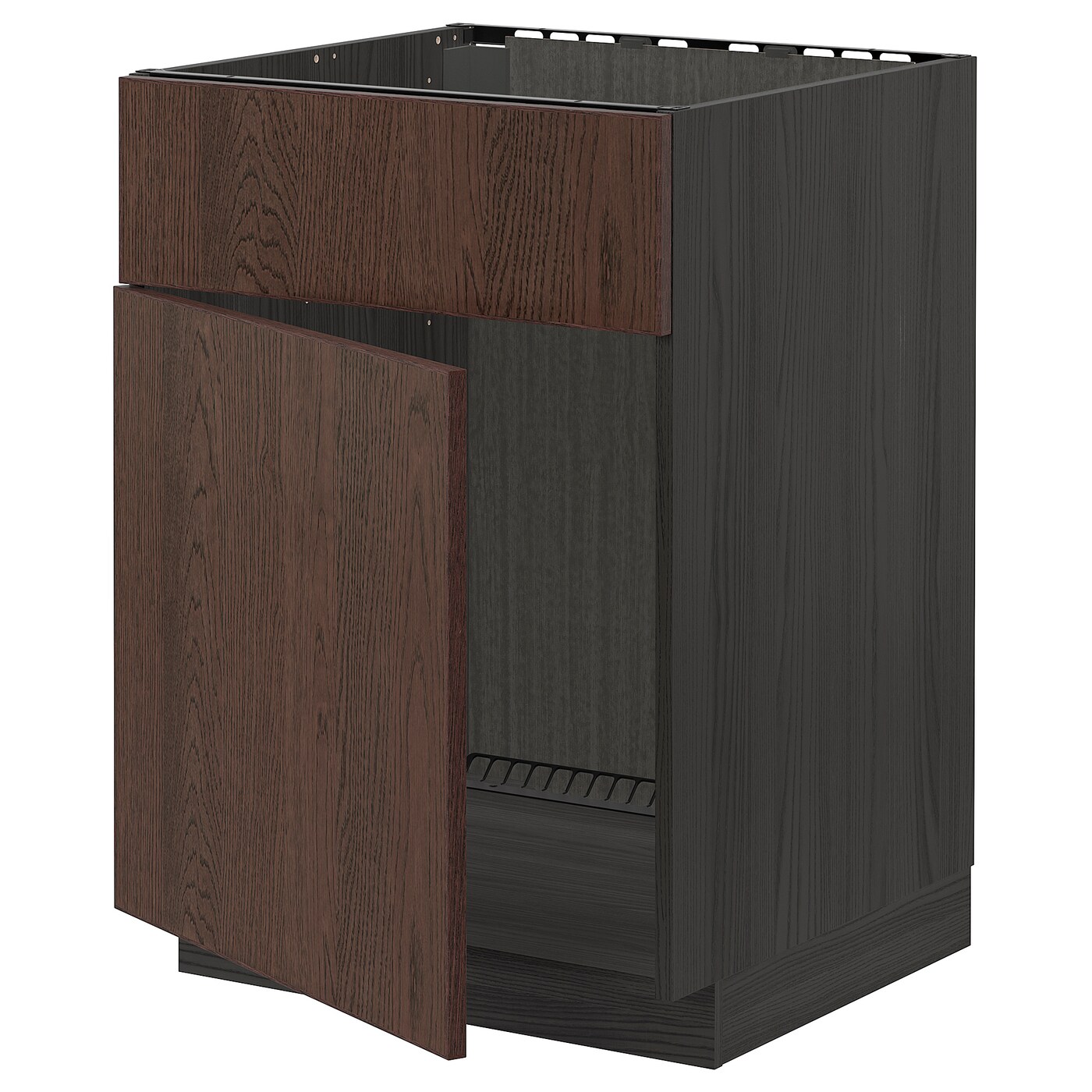 Напольный шкаф - METOD IKEA/ МЕТОД ИКЕА,  88х60 см, черный/коричневый