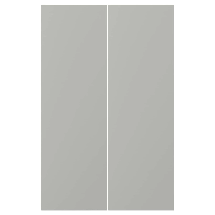 Дверца, 2 шт. - IKEA HAVSTORP, 80х25 см, светло-серый, ХАВСТОРП ИКЕА (изображение №1)
