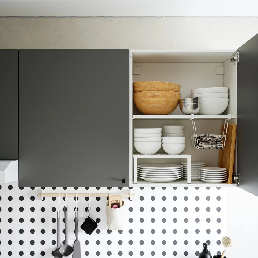 Комбинация кухонная прямая - KNOXHULT IKEA/ КНОКСХУЛЬТ ИКЕА, белый/черный (изображение №4)