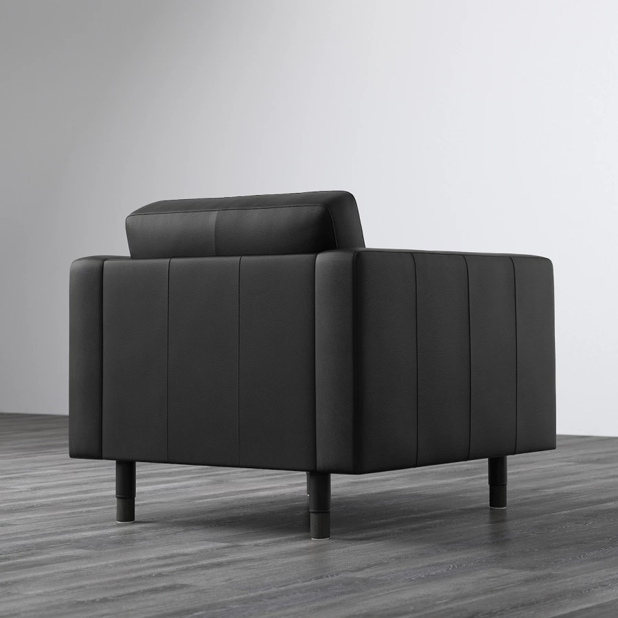 Кресло - IKEA LANDSKRONA, 89х89х78 см, черный, ЛАНДСКРУНА ИКЕА (изображение №3)