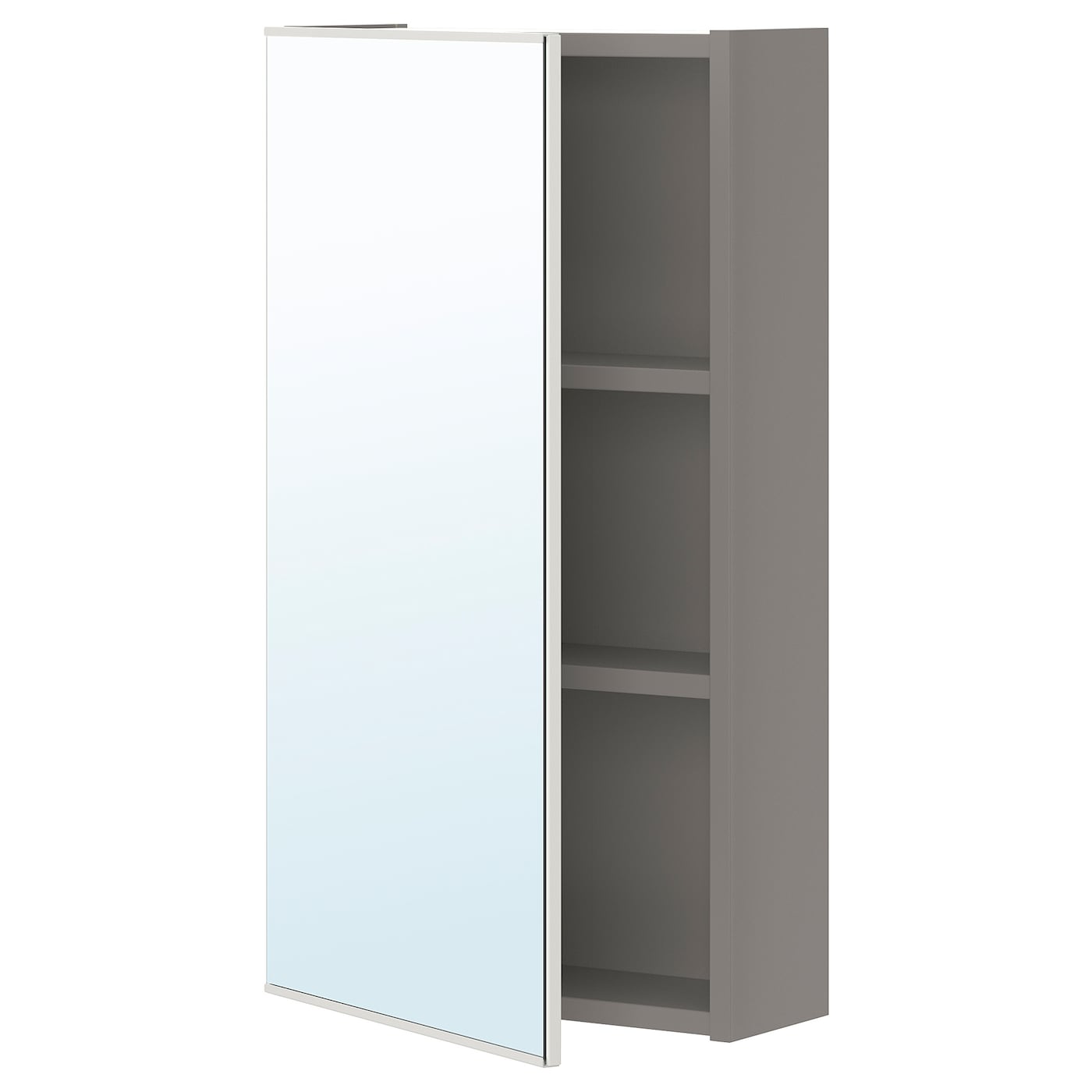 Настенный шкаф для ванной комнаты - ENHET IKEA/ ЭНХЕТ ИКЕА, 40x15x75 см, серый