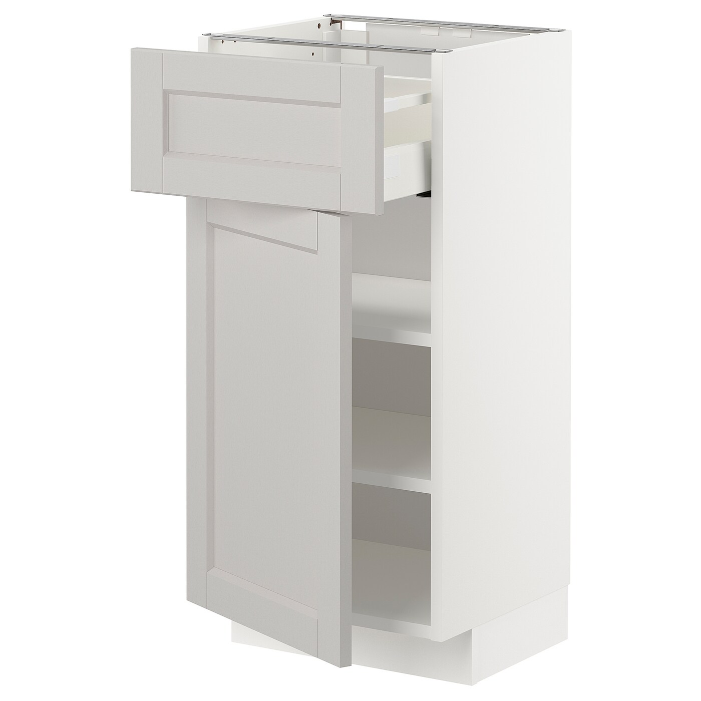 Напольный шкаф - IKEA METOD MAXIMERA, 88x39,5x40см, белый/светло-серый, МЕТОД МАКСИМЕРА ИКЕА