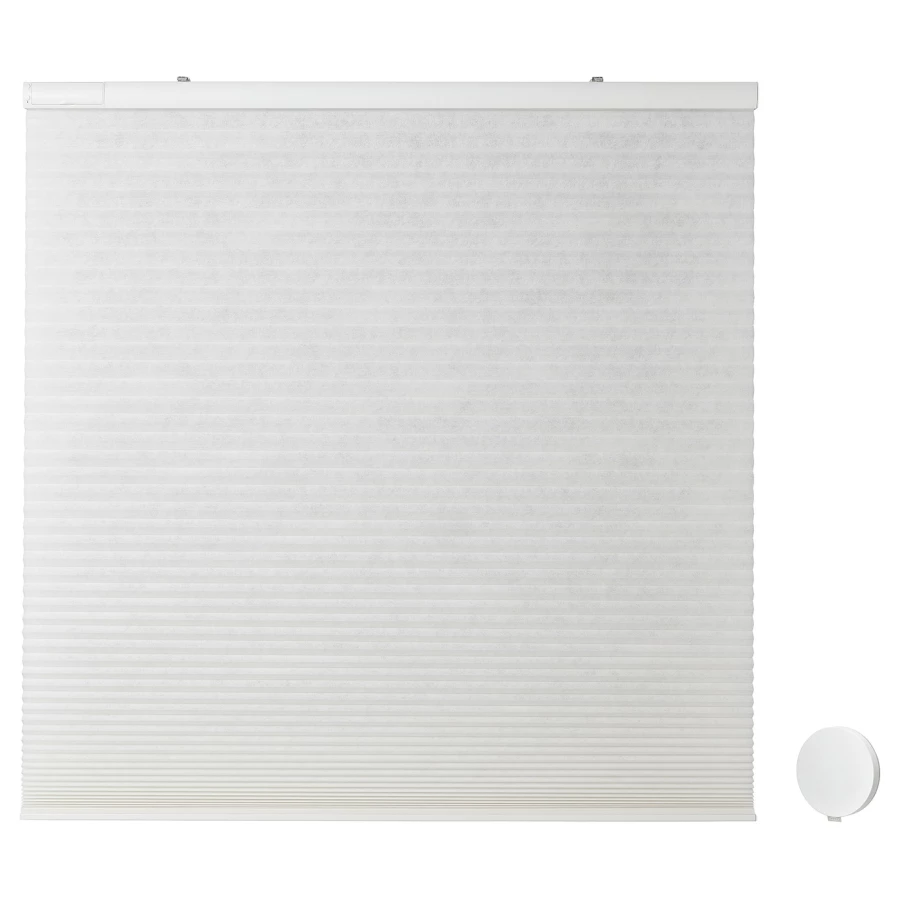 Рулонная штора с пультом управления - PRAKTLYSING, 195х120 см, белый, ПРАКТЛИСИНГ ИКЕА (изображение №1)